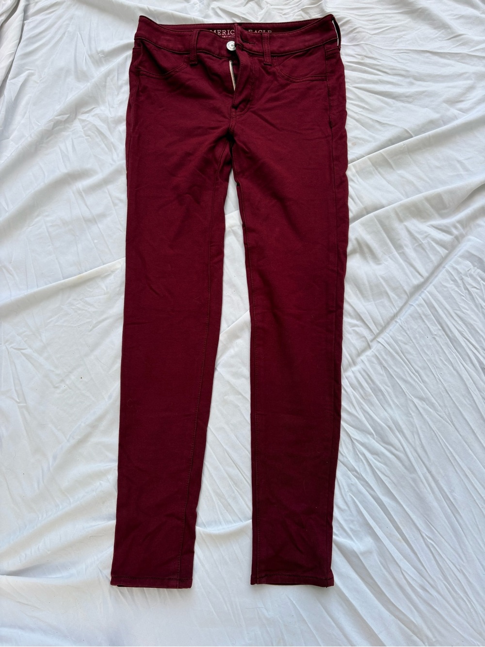 American Eagle Outfitters Women’s Dark Burgundy Slim Chinos